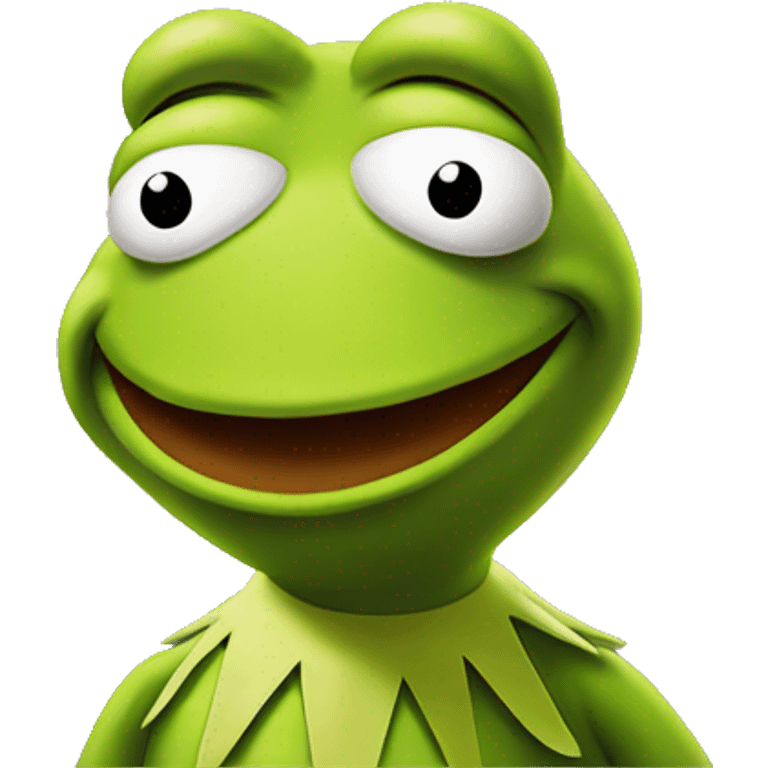 Kermit the frog looking suspicious emoji