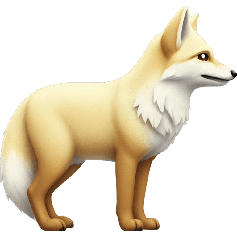 polar fox in profile full height emoji