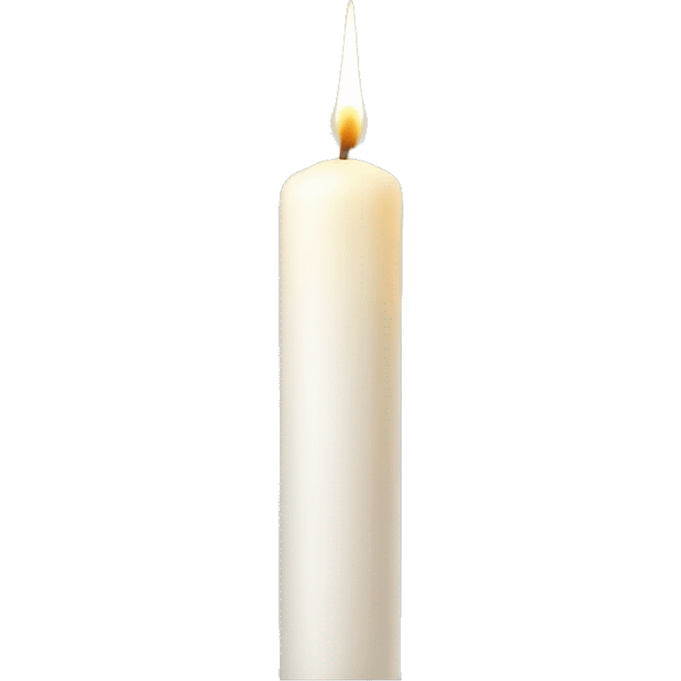 Long white Candle with light  emoji