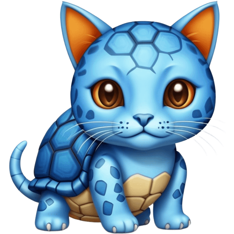 Blue turtle cat emoji