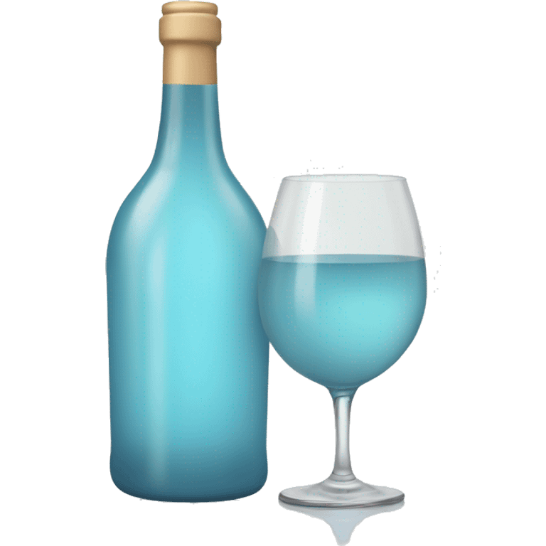 pale blue wine bottle emoji