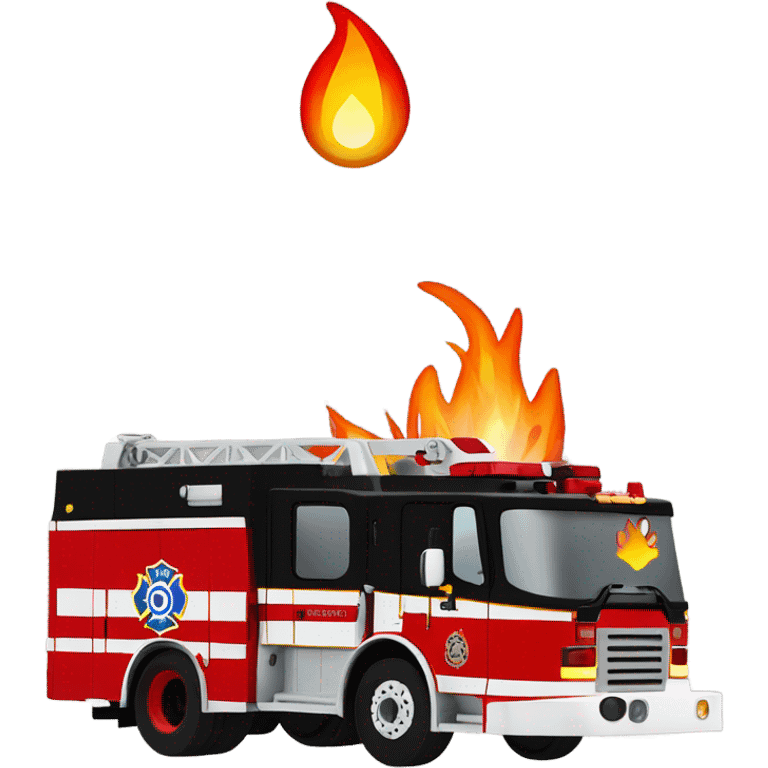 Fire engine with south metro fire rescue logo emoji