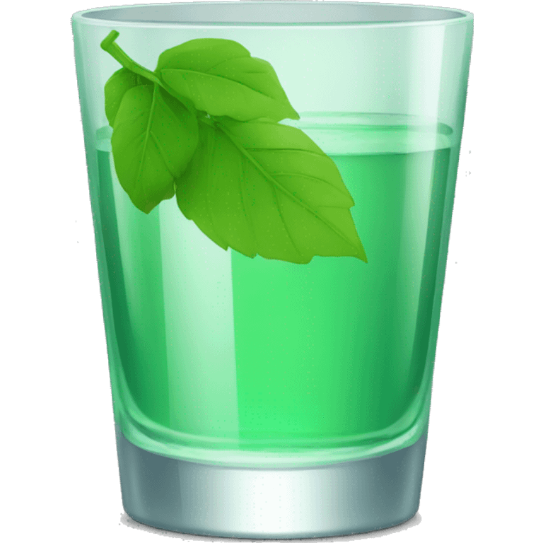 Un ver vert qui vas vers un verre vert emoji