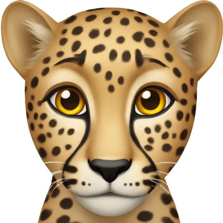 Cheetah with hazel eyes emoji