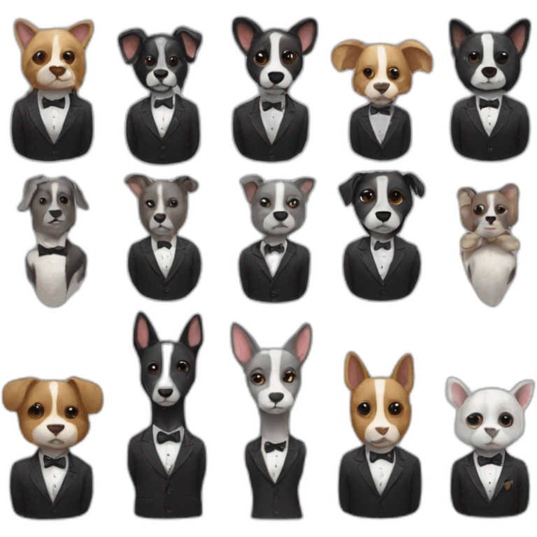 animals wearing suits emoji