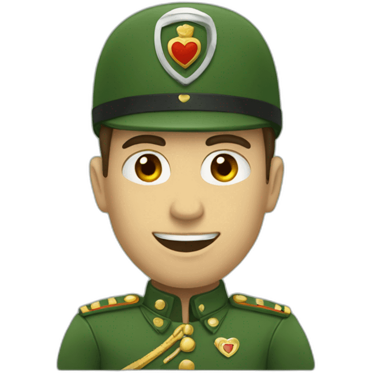 corazón verde militar emoji