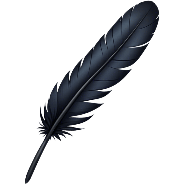 Black raven feather emoji