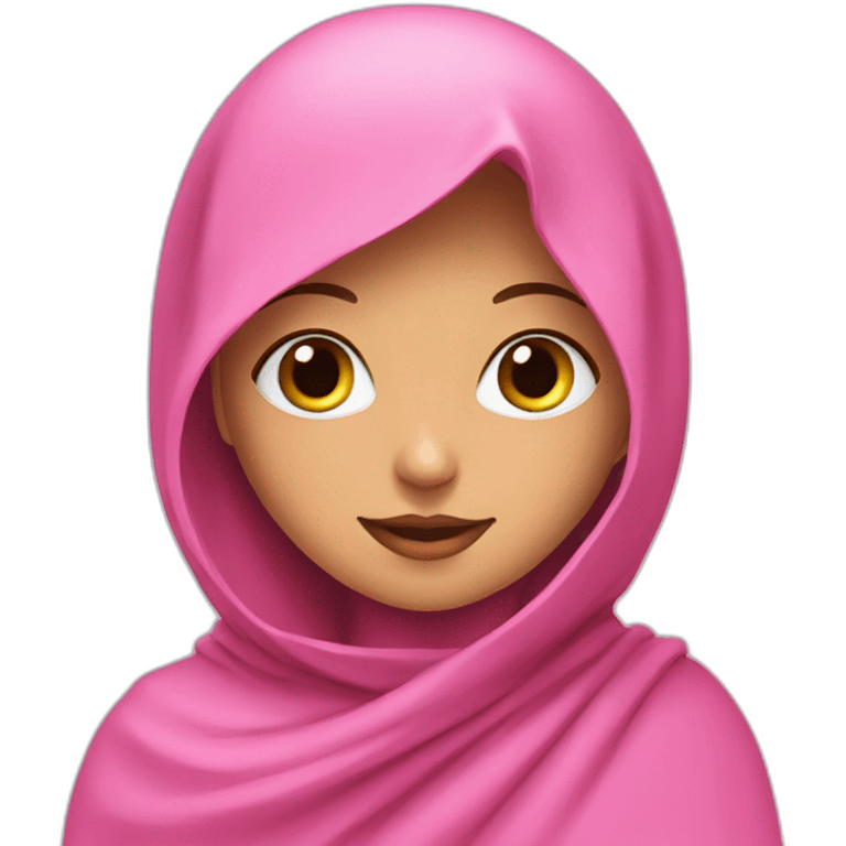 pink burka with flowers girl emoji