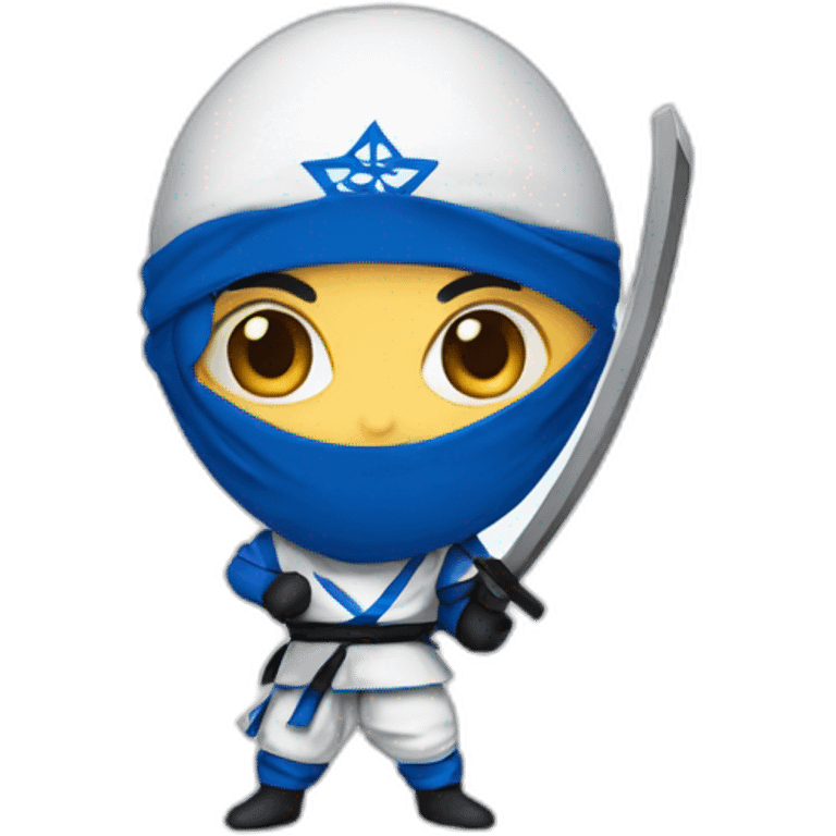 ninja in israeli colours emoji