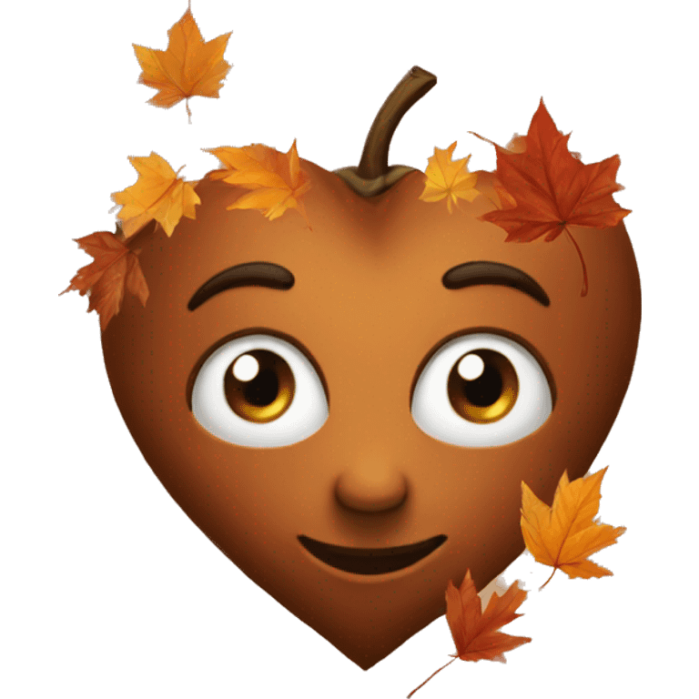 Autumn-heart emoji