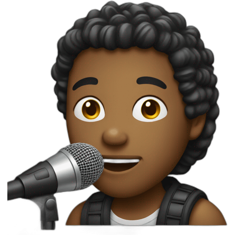 artist with microphone emoji