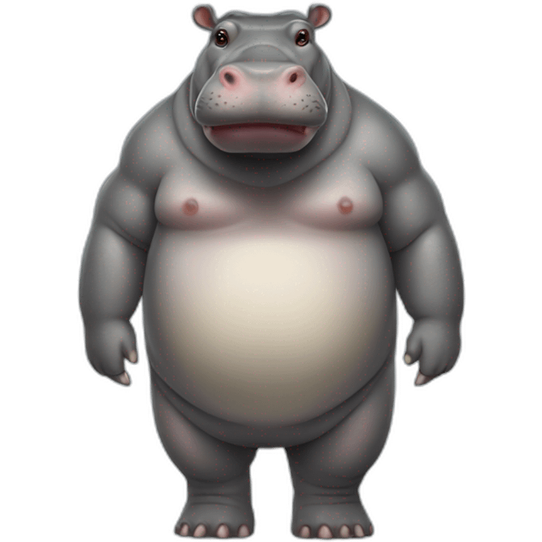 realistic hippo full body emoji