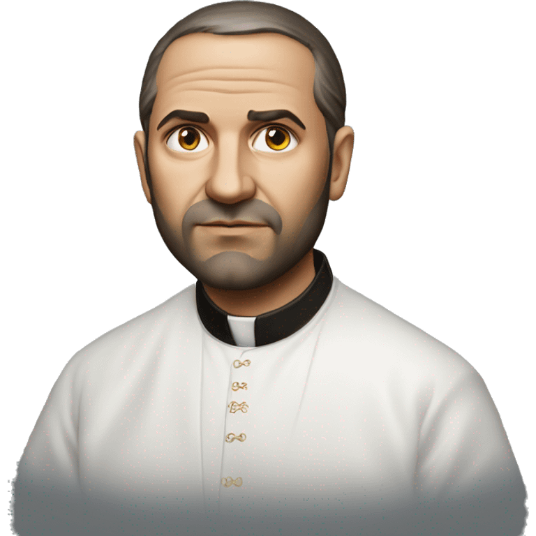 Eastern Orthodox Christian priest photorealistic serious emoji