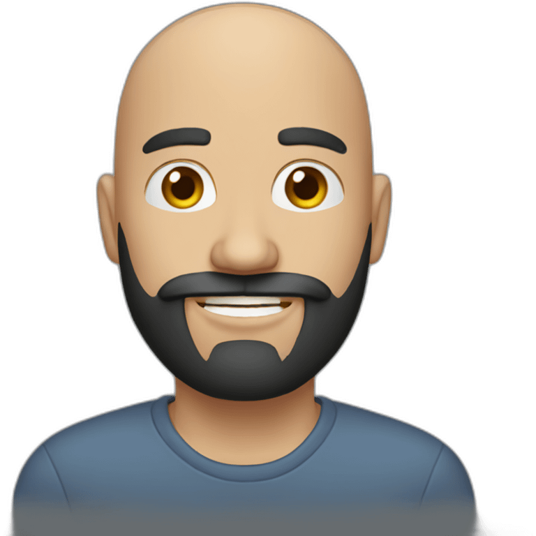 bald-it-guy-with-dark-beard emoji