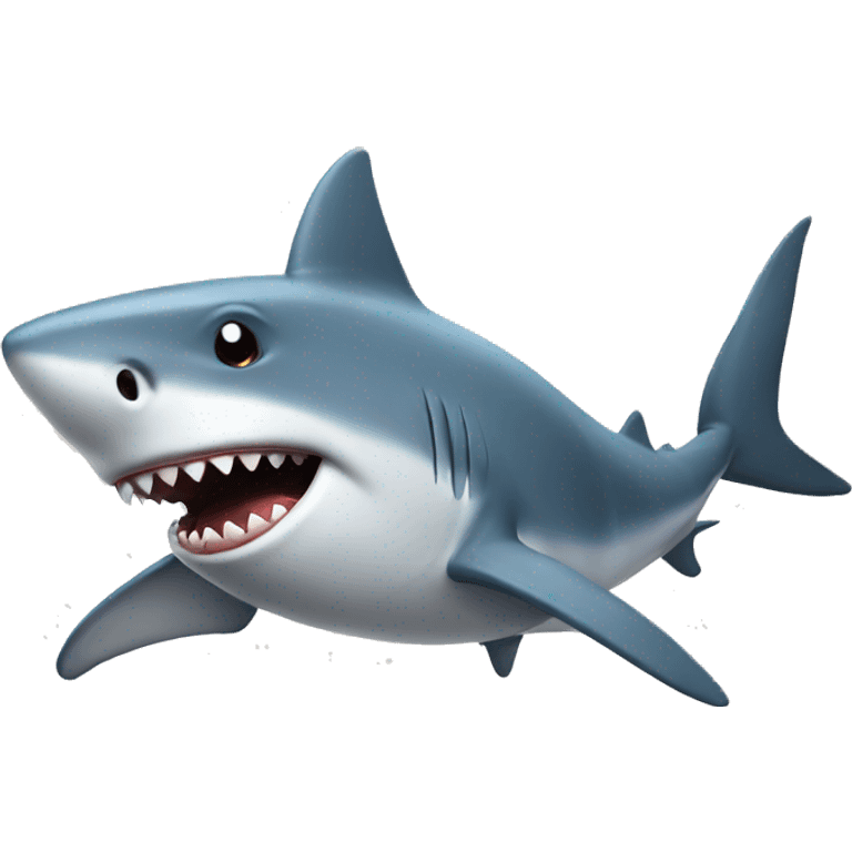 shark doing a fart emoji