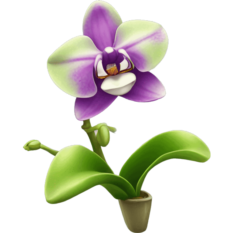 green orchid emoji