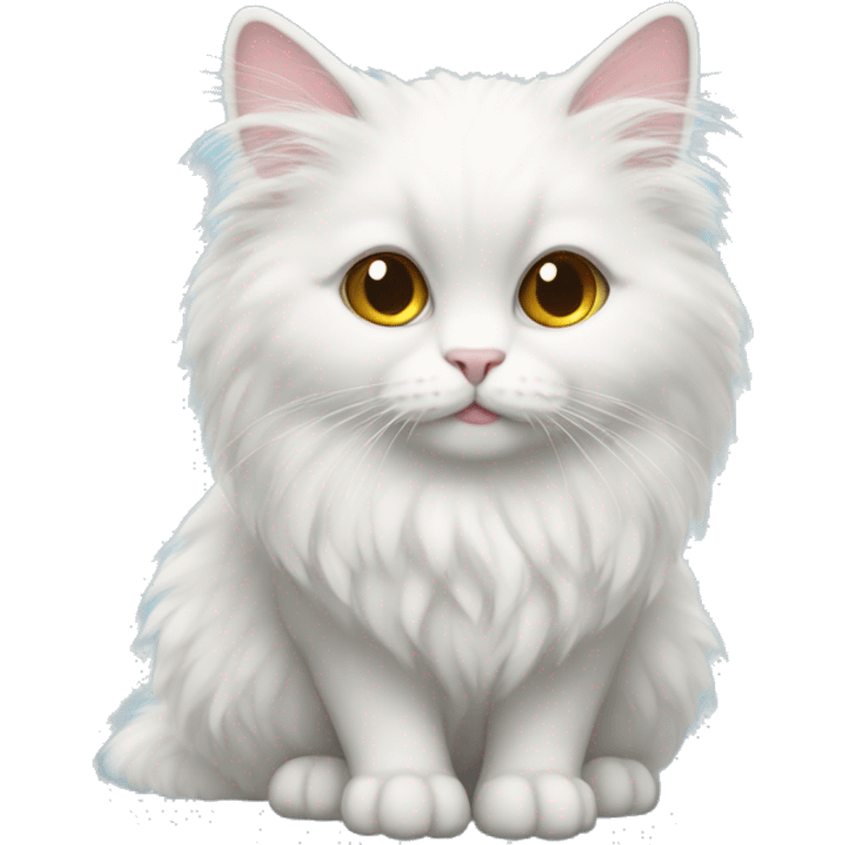 angora cat with angel wings  emoji