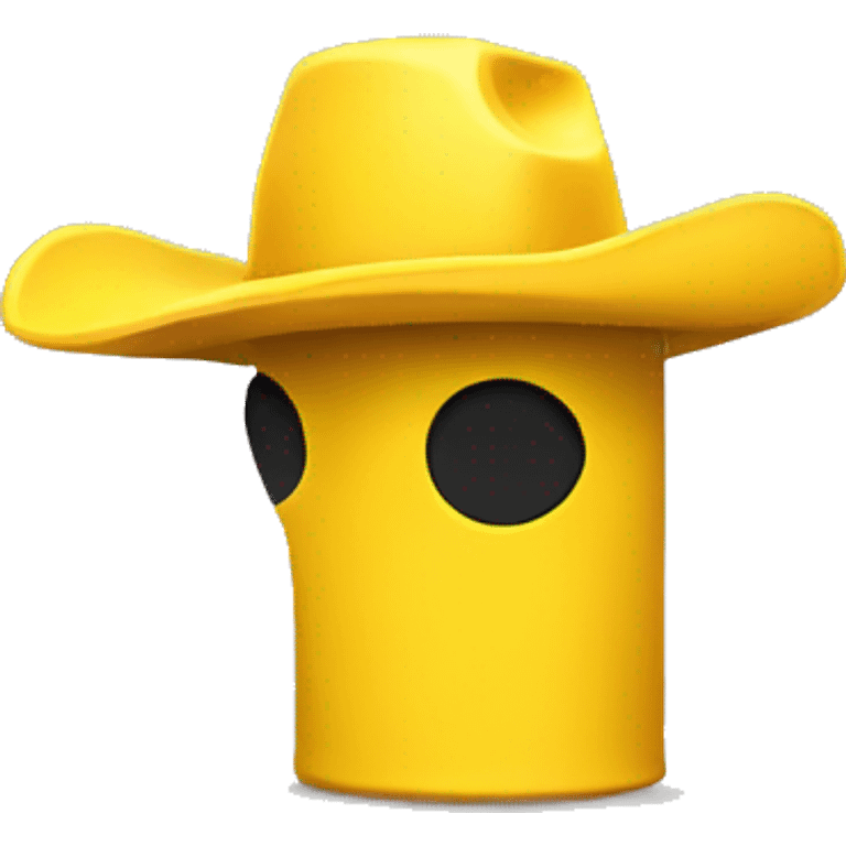 yellow Bollard with cowboy hat emoji