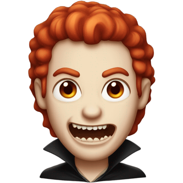 Red headed vampire emoji