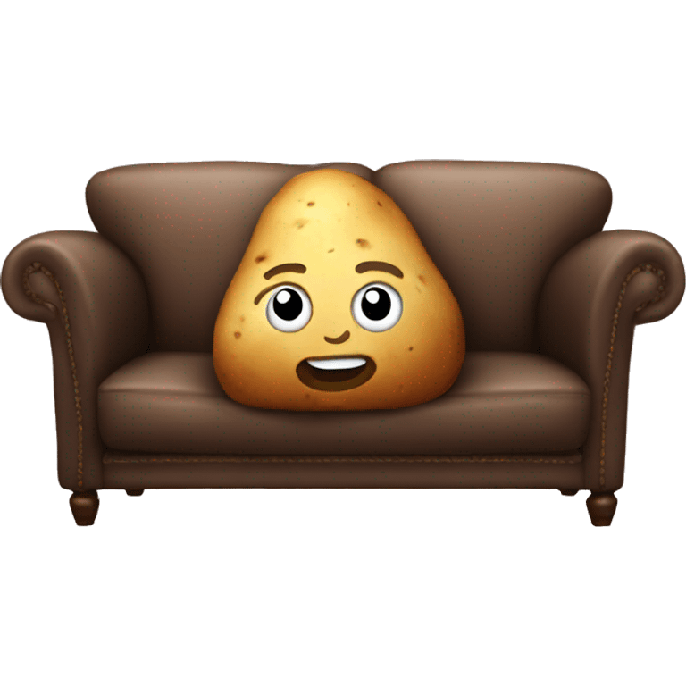 Potato sitting on a couch  emoji