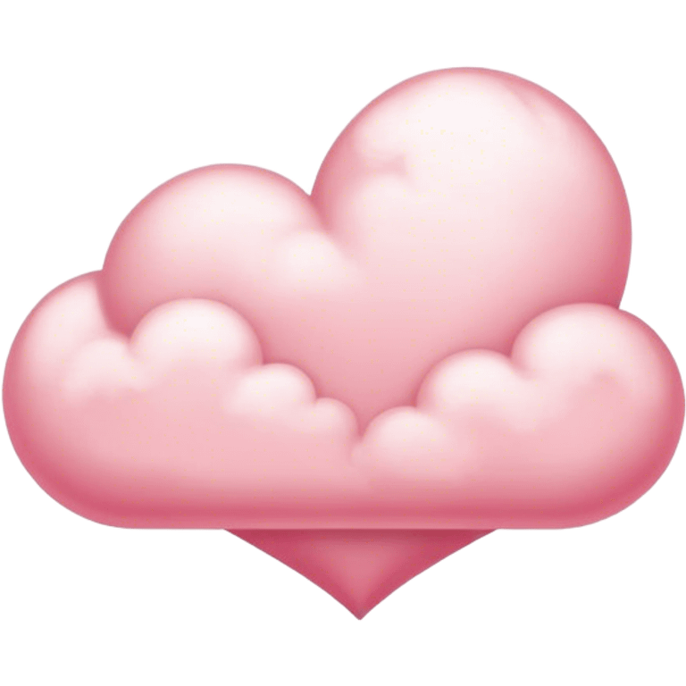 pink heart + cloud emoji