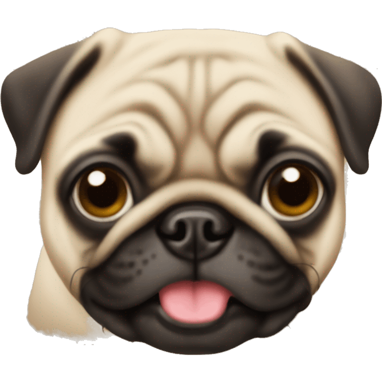 Funny pug emoji