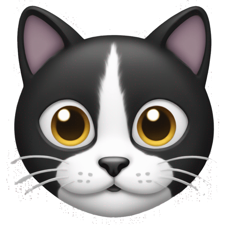 Black and white cat emoji