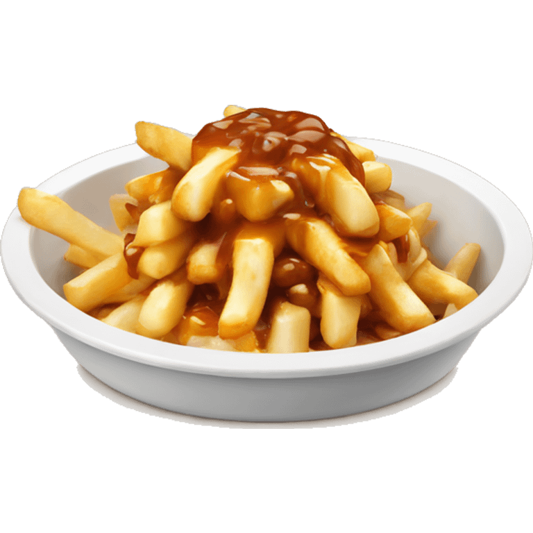 Poutine qui mange une poutine emoji