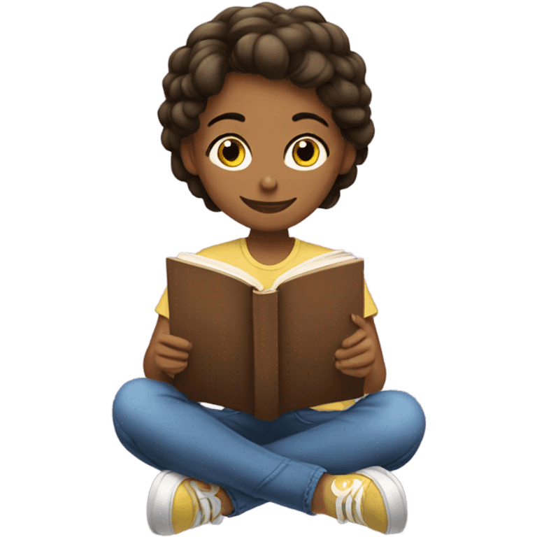 Girl reading a book emoji