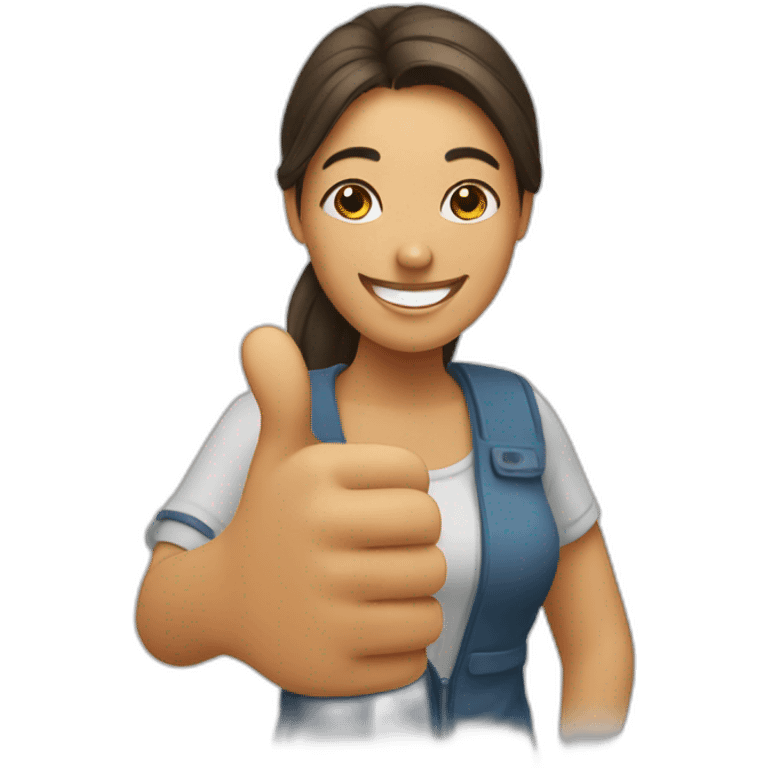 happy woman thumbs up emoji