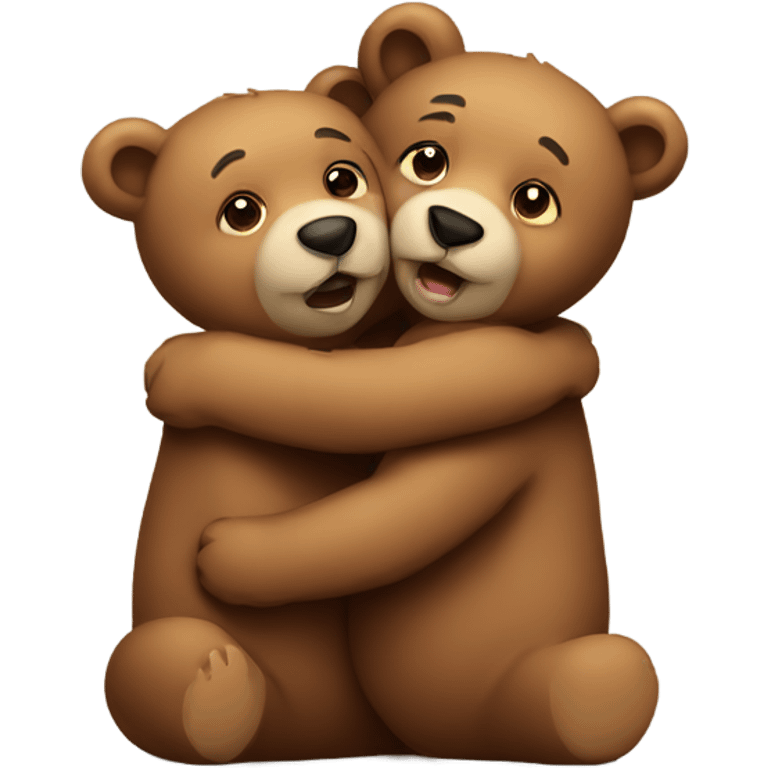 Bears hugging cute  emoji