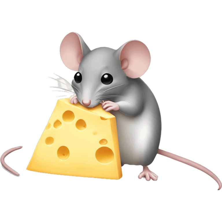 mouse sniffing cheese emoji