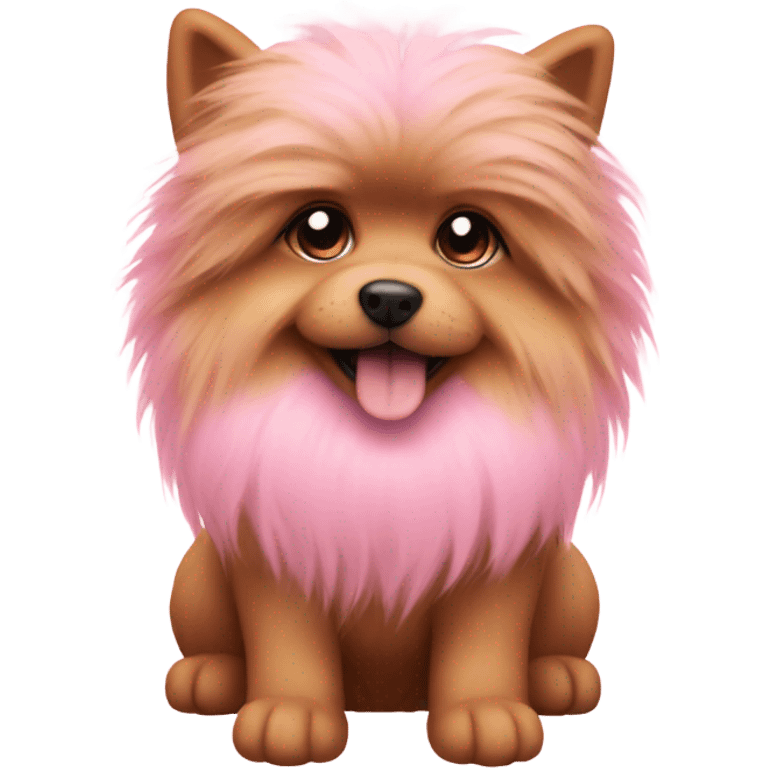 Pink dog emoji