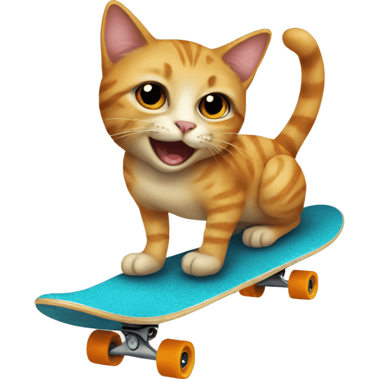 Cat on a skateboard emoji