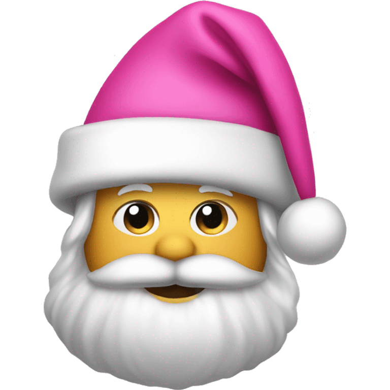 Pink Santa hat emoji