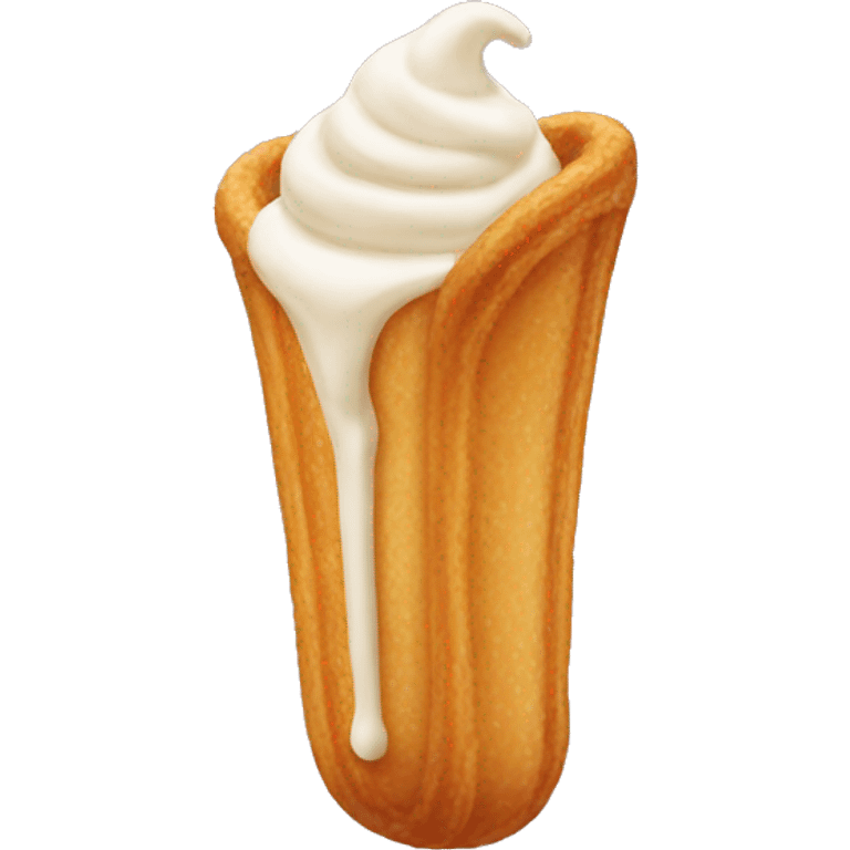 Filled cream churro emoji