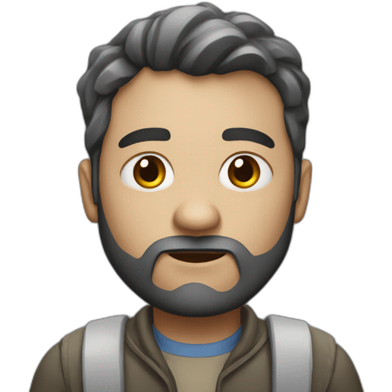 White skin Homeless software developer emoji