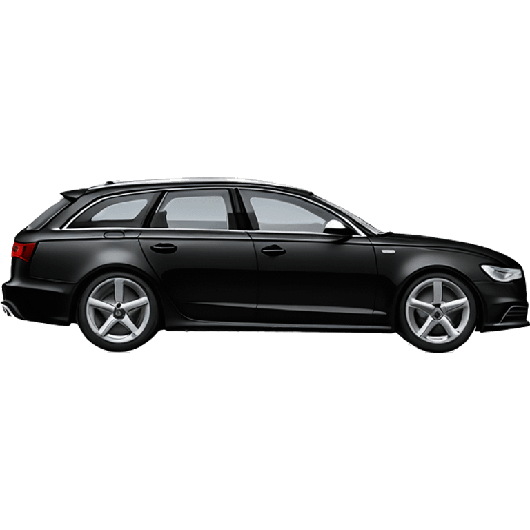 Black audi a6 car avant emoji