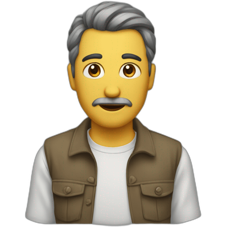 Front avec un bouton au milieu du front emoji