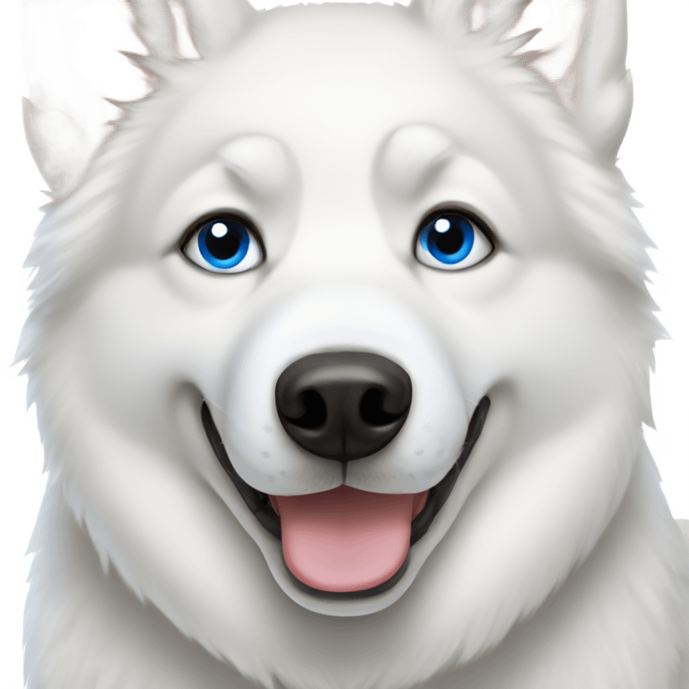 white husky blue eyes emoji