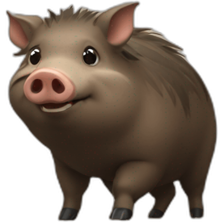 Fatty small round wild boar emoji