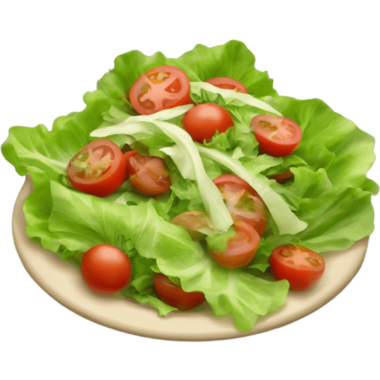 a salad with lettuce and tomato emoji