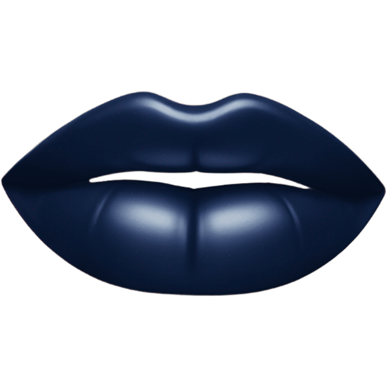 Navy blue lips emoji