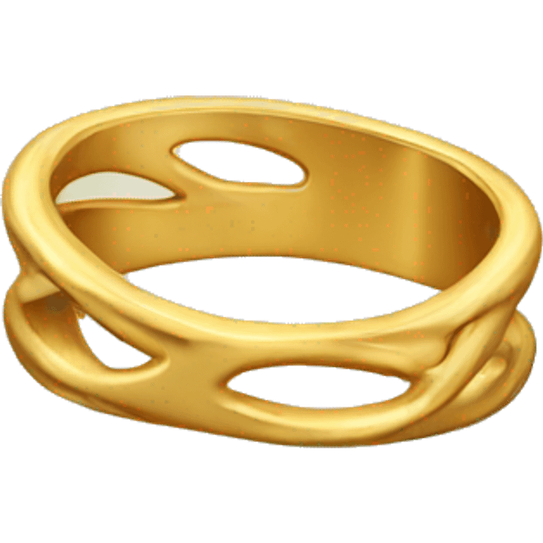 gold wavy ring emoji