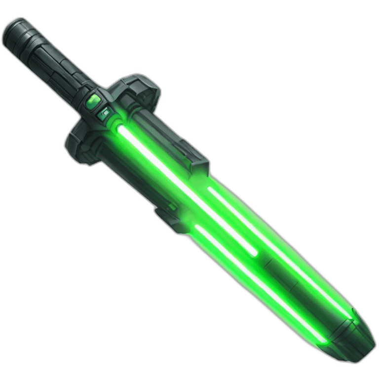 A lightsaber with a green beam emoji