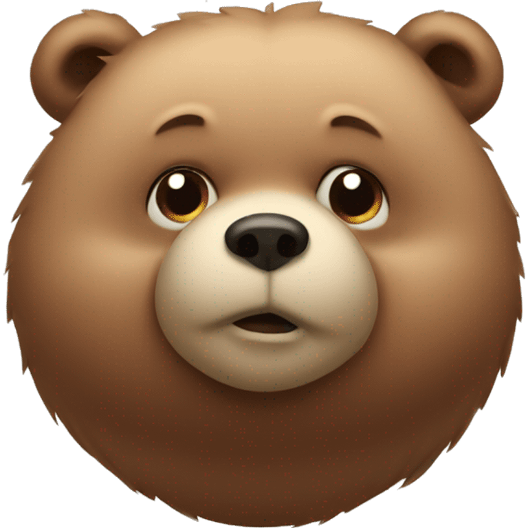 chubby bear with a belly emoji