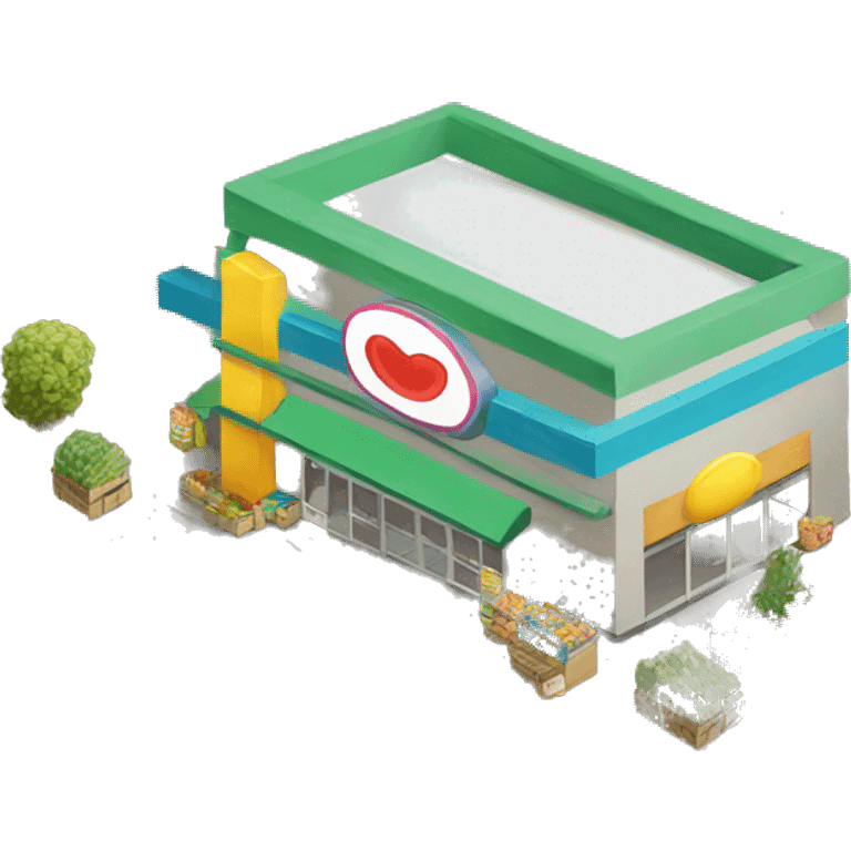 supermarket exterior structure emoji