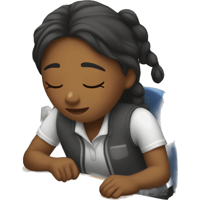 Girl sleeping in class emoji