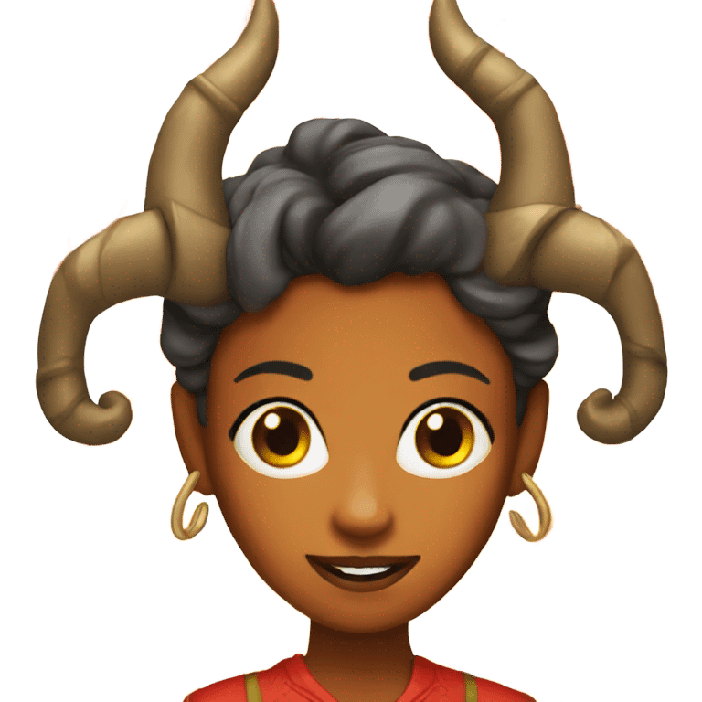 Fire woman with horns  emoji