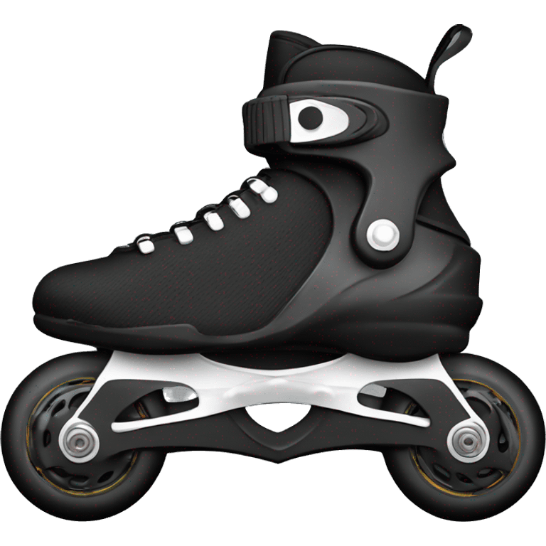 a black rollerblade inline skate, the model called "TWISTER XT" emoji